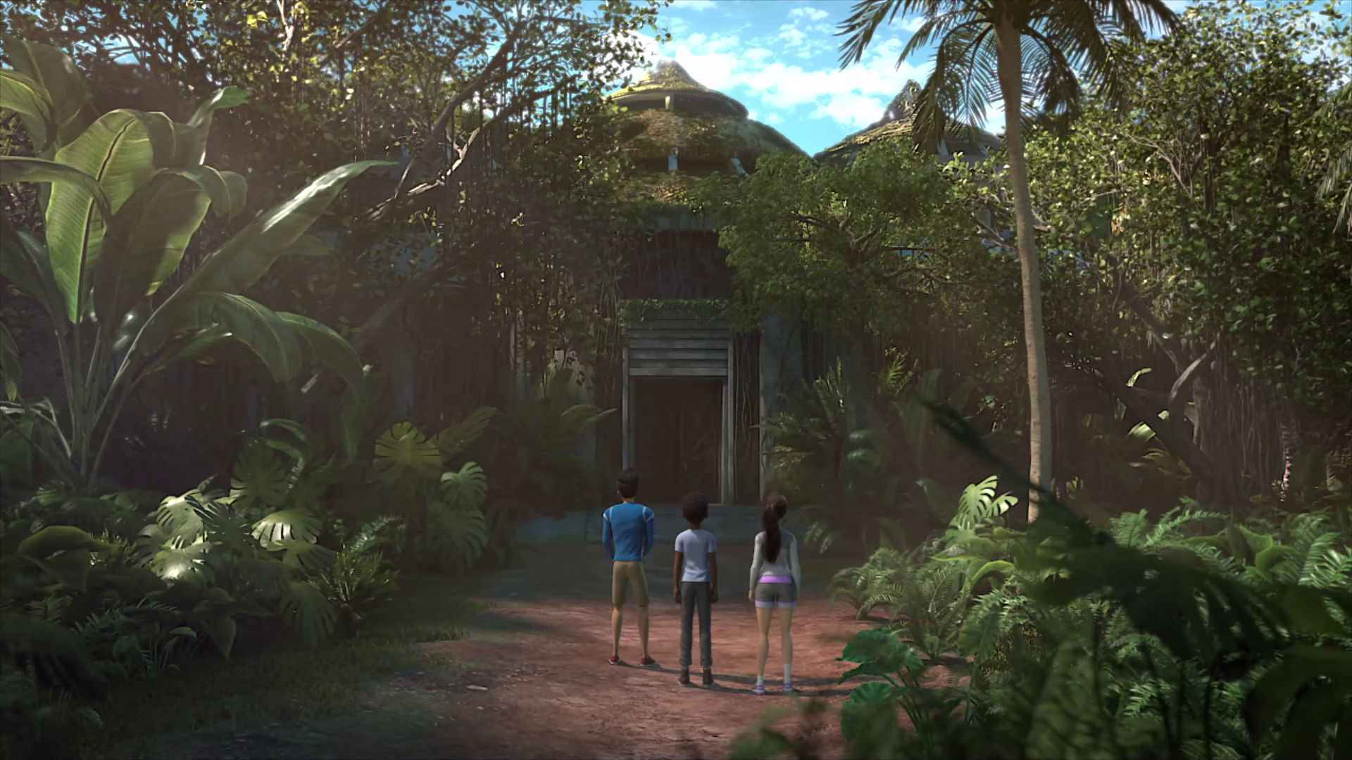 Darius, Kenji and Yaz discover the Visitors' Center ruins.